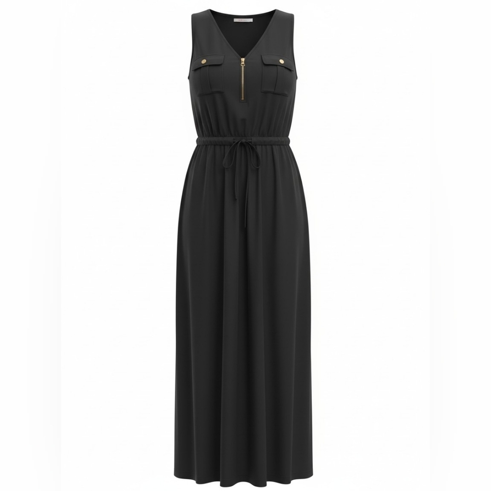 EMMA & MICHELE Womens Elegant Green Olive  Maxi Dress Size L